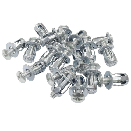 20 Pack M6*25 Hollow Wall Anchors, Heavy Duty Cavity Fixing Anchors, Secure Fixings for Thin Walls/Aluminium Cladding Sheet/Steel Pipe/Iron Sheet/Hollow Plastic Sheet(M6 x 1").