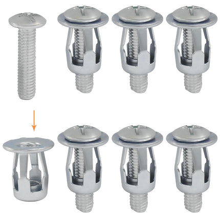 20 Pack M6*25 Hollow Wall Anchors, Heavy Duty Cavity Fixing Anchors, Secure Fixings for Thin Walls/Aluminium Cladding Sheet/Steel Pipe/Iron Sheet/Hollow Plastic Sheet(M6 x 1").