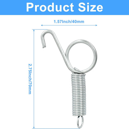 20Pcs Spring Latch Hook Pet Door Latch Spring Cage Latch Cage Lock Metal Finger Spring Door Hook for Fixing Rabbits Birds Dogs Cats Squirrels Small Animals.