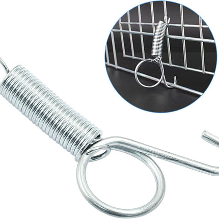 20Pcs Spring Latch Hook Pet Door Latch Spring Cage Latch Cage Lock Metal Finger Spring Door Hook for Fixing Rabbits Birds Dogs Cats Squirrels Small Animals.