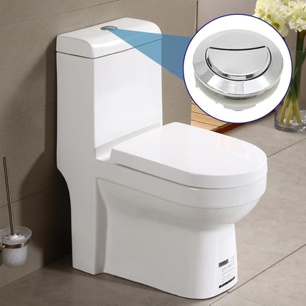 Toilet Tank Push Button 48mm Thread Diameter Dual Push Flushing Button Adjustable Toilet Water Tank Button Replacement, Pack of 1.