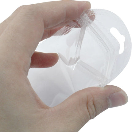 100 Reusable Clear Self Sealing Bags, Zipper Closure, Transparent, Plastic, Square, Waterproof, 7.28 x 2.36 Inches, Ideal for Packaging Pen, Jewelry, Cosmetic, Food, Gift.