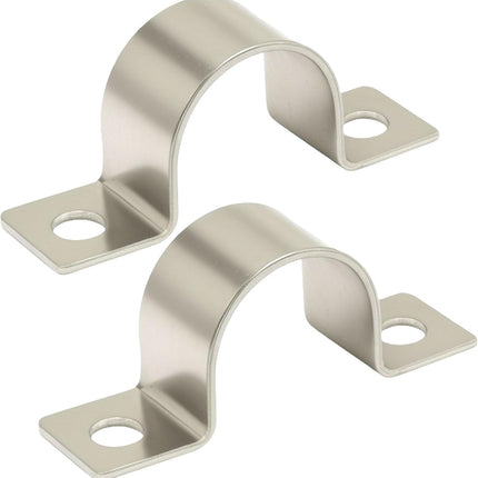 14 Pack 1 Inch Stainless Steel Conduit Clamps, U-Shape Bracket Pipe Clamps 2 Hole Fixing Clips, Universal Strap for Tube Pipe or Wire Cord Installation - Fits OD 25 mm(1") Tube.
