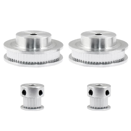 2Pcs Set GT2 Synchronous Wheel 20&60 Teeth 5mm Bore Aluminum Timing Pulley with 2Pcs Length 200mm Width 6mm Belt.