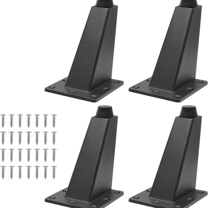Sofa Legs Set of 4, Matte Black Replacement Couch Legs,3-3/4 Inch / 96mm Metal Furniture Legs for Cabinet Feet & DIY Furniture.