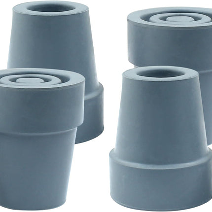 4pcs 19mm Rubber Cane Tips, 3/4 Inch Diameter Anti Slip Crutch Tips, Universal Replacement Tips for Cane, Crutch, Walker (Grey).