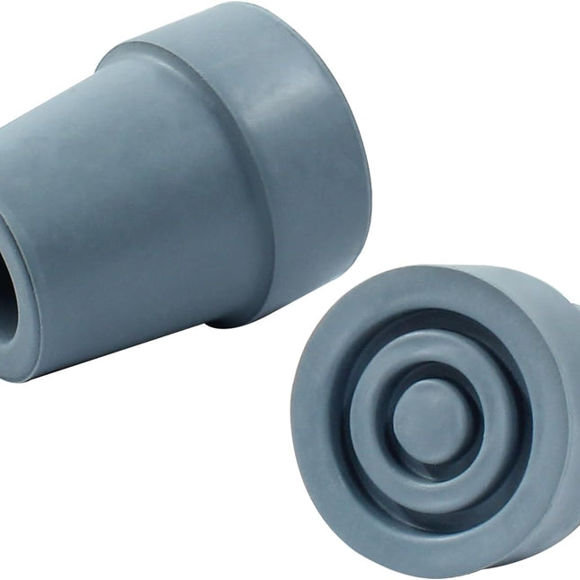 4pcs 19mm Rubber Cane Tips, 3/4 Inch Diameter Anti Slip Crutch Tips, Universal Replacement Tips for Cane, Crutch, Walker (Grey).