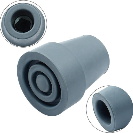 4pcs 19mm Rubber Cane Tips, 3/4 Inch Diameter Anti Slip Crutch Tips, Universal Replacement Tips for Cane, Crutch, Walker (Grey).