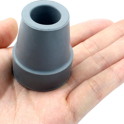 4pcs 19mm Rubber Cane Tips, 3/4 Inch Diameter Anti Slip Crutch Tips, Universal Replacement Tips for Cane, Crutch, Walker (Grey).