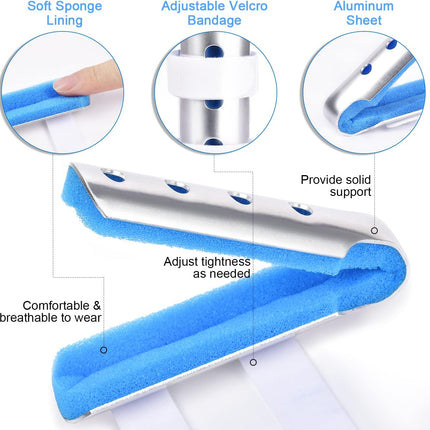 Finger Splint, 5PCS Finger Support Brace Finger Stabilizer for Broken Fingers Straightening Arthritis Knuckle Immobilization, Blue & Black.