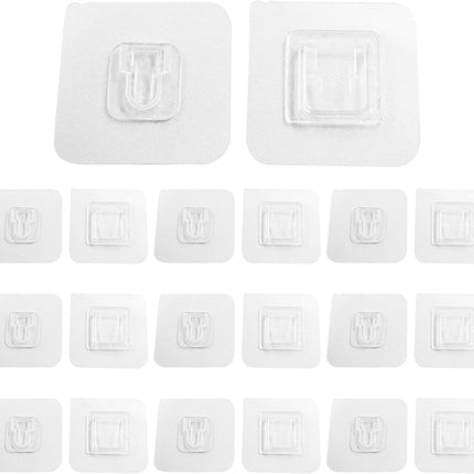 30 Pair Double Sided Adhesive Hooks Wall Adhesive Hooks Wall Hanger Holder Utility Wall Hooks for Bathroom Kitchen Office Hanging.