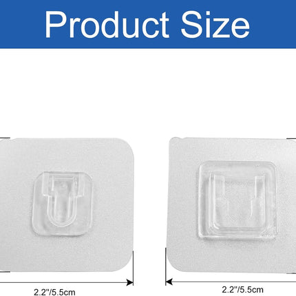 30 Pair Double Sided Adhesive Hooks Wall Adhesive Hooks Wall Hanger Holder Utility Wall Hooks for Bathroom Kitchen Office Hanging.