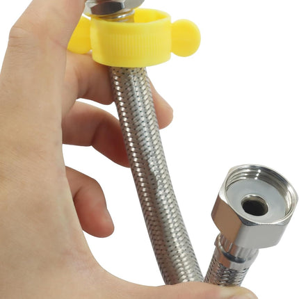 8 Inch Faucet Supply Line Connector, 1/2 Female x 1/2 Male Supply Line Braided Stainless Steel Hose for Kitchen/Sink/Toilet.
