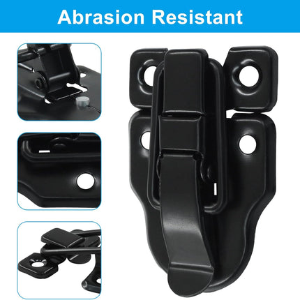 4Pack Retro Black Box Toggle Latch Antique Duckbilled Hasp Latch Catch with Padlock Hole Box Hasp Lock Toggle Hasp Latches Hardware for Jewelry Box Cabinet Wooden Case Ordinary Box Crafts.