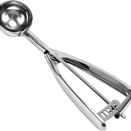Medium Cookie Scoop, 2 Tbsp / 30ml / 1 oz, Size #40 Cookie Dough Scoop, Cookie Scoops for Baking, 1 25/32 inches / 4.5 CM Ball, 18/8 Stainless Steel, Secondary Polishing.