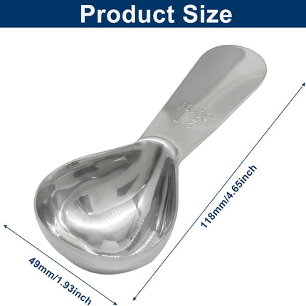 3 Pack Coffee Scoop Stainless Steel Measuring Spoon, Short Handle 2 Tablespoon Coffee Spoons Compact Design, Fits into Canisters for Ground Coffee/Spices & Protein Powder(2Tbsp/30ml).