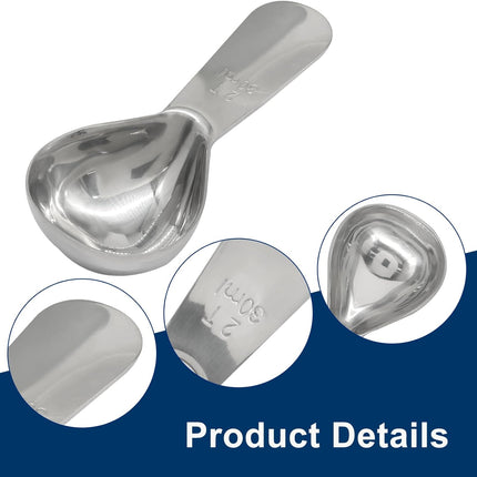 3 Pack Coffee Scoop Stainless Steel Measuring Spoon, Short Handle 2 Tablespoon Coffee Spoons Compact Design, Fits into Canisters for Ground Coffee/Spices & Protein Powder(2Tbsp/30ml).
