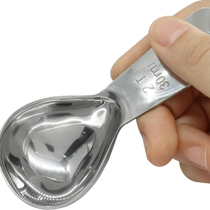 3 Pack Coffee Scoop Stainless Steel Measuring Spoon, Short Handle 2 Tablespoon Coffee Spoons Compact Design, Fits into Canisters for Ground Coffee/Spices & Protein Powder(2Tbsp/30ml).
