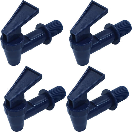 4 Pcs Replacement Cooler Faucet, BPA Free Water Dispenser Tap Reusable Spigot Spout, Beverage Lever Pour Dispenser Valve for Water Jug/Ceramic Crock(Dark Blue).