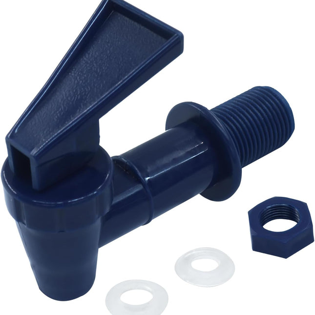 4 Pcs Replacement Cooler Faucet, BPA Free Water Dispenser Tap Reusable Spigot Spout, Beverage Lever Pour Dispenser Valve for Water Jug/Ceramic Crock(Dark Blue).