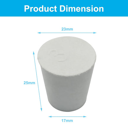 10 Pcs White Solid Rubber Stoppers 3# Tapered Lab Bungs Solid Rubber Stoppers Tapered Lab Seal Rubber Stoppers.