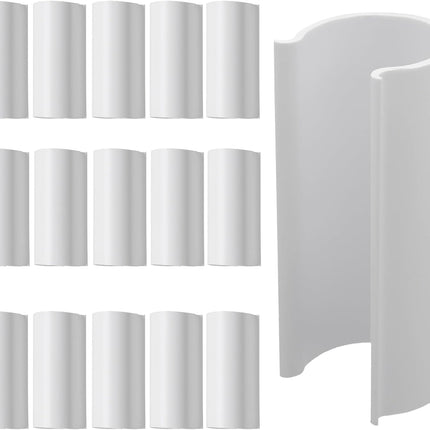 16 Pack PVC Pipe Clips, Heavy-Duty Greenhouse Clips Multi-Use Pool Cover Clamps, Long 2.4 Inch Clips for Garden/Shelters/Bird Protection(fit 3/4 Inch Pipe, White).