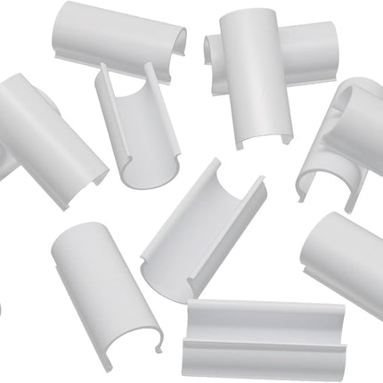 16 Pack PVC Pipe Clips, Heavy-Duty Greenhouse Clips Multi-Use Pool Cover Clamps, Long 2.4 Inch Clips for Garden/Shelters/Bird Protection(fit 3/4 Inch Pipe, White).