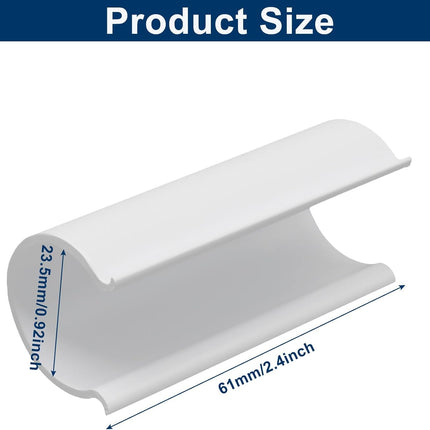 16 Pack PVC Pipe Clips, Heavy-Duty Greenhouse Clips Multi-Use Pool Cover Clamps, Long 2.4 Inch Clips for Garden/Shelters/Bird Protection(fit 3/4 Inch Pipe, White).
