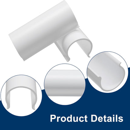 16 Pack PVC Pipe Clips, Heavy-Duty Greenhouse Clips Multi-Use Pool Cover Clamps, Long 2.4 Inch Clips for Garden/Shelters/Bird Protection(fit 3/4 Inch Pipe, White).