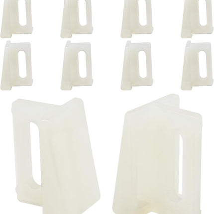 10 Pack Pocket Door Guide Bottom, Jamb Mounted Sliding Door Guides Replacement Kit with Screws (1.125 Inch, White).