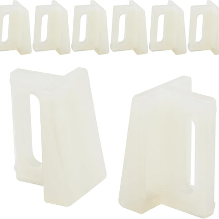 10 Pack Pocket Door Guide Bottom, Jamb Mounted Sliding Door Guides Replacement Kit with Screws (1.125 Inch, White).