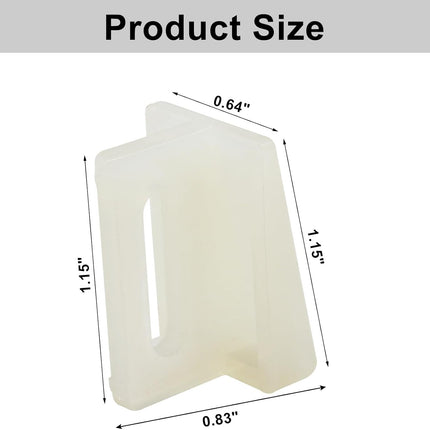 10 Pack Pocket Door Guide Bottom, Jamb Mounted Sliding Door Guides Replacement Kit with Screws (1.125 Inch, White).