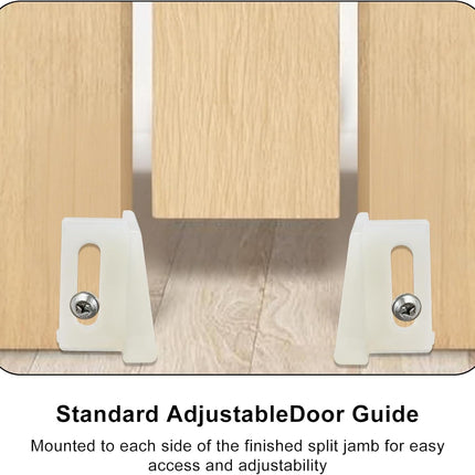 10 Pack Pocket Door Guide Bottom, Jamb Mounted Sliding Door Guides Replacement Kit with Screws (1.125 Inch, White).