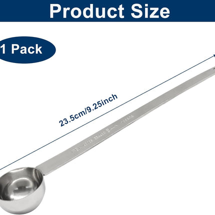 1 Tablespoon Coffee Scoop,Extra Long Handle Measuring Spoon Stainless Steel Scooper, Single Individual Measure Scoop for Ground Coffee(1 Pack, 15 ml).
