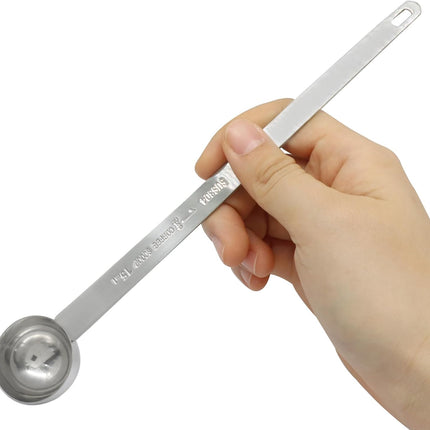 1 Tablespoon Coffee Scoop,Extra Long Handle Measuring Spoon Stainless Steel Scooper, Single Individual Measure Scoop for Ground Coffee(1 Pack, 15 ml).