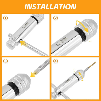 Ratchet Tap Wrench Adjustable T-Handle Tap Wrench Capacity Range M5-M12.