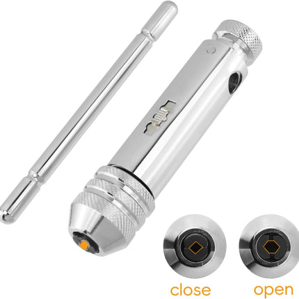 Ratchet Tap Wrench Adjustable T-Handle Tap Wrench Capacity Range M5-M12.