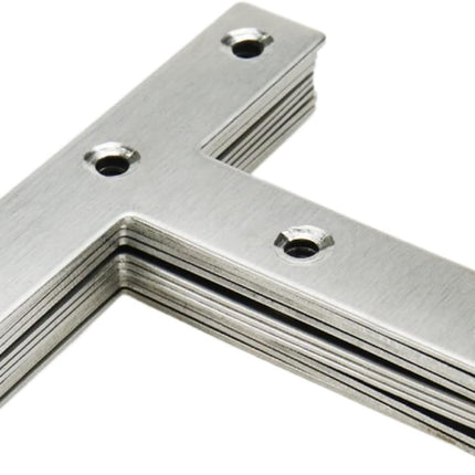 T Brackets Mending Plate 3.14" x 3.14" Stainless Steel Flat Repair Plate - 10pcs.