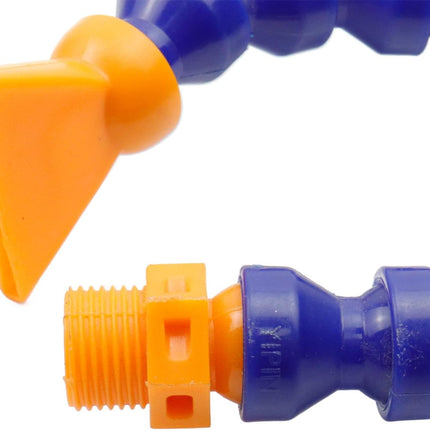 1/2" Thread Water Oil Coolant Hose Pipe Adjustable Coolant Pipe Hose Round Flexible Flat Nozzle Cooling Tube for CNC Lathe Milling Drill Machine-2pcs.