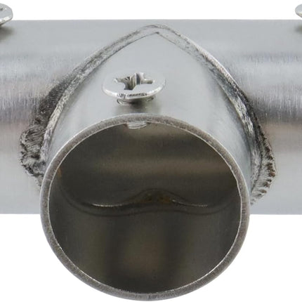 T Pipe Fitting Connector Fit 3/4-inch OD Pipe 3-Way Stainless Steel Rail Pipe Fittings for DIY Shelf Garden Support, Handrail-4pcs.