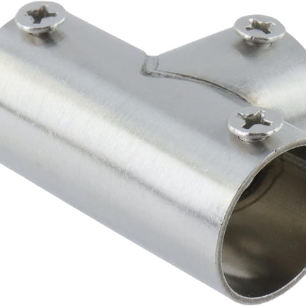 T Pipe Fitting Connector Fit 3/4-inch OD Pipe 3-Way Stainless Steel Rail Pipe Fittings for DIY Shelf Garden Support, Handrail-4pcs.