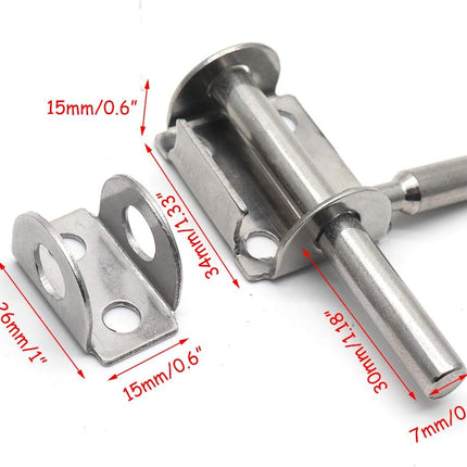 Slide Bolt Latch Stainless Steel Security Guard Door Latch -Pack of 5.