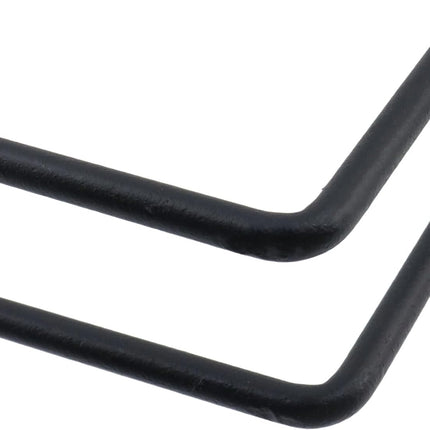 Pegboard Hooks Heavy Duty Metal Steel 3/8" Square Hole Peg Hooks Suitbale for 1.5" Spaced Pegboards Wall Hooks for Hanging Coils,Tools 6-inch Length, Black.