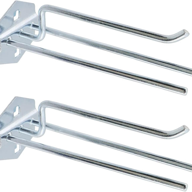 Pegboard Hooks Heavy Duty Metal Steel 3/8" Square Hole Peg Hooks Suitbale for 1.5" Spaced Pegboards Wall Hooks for Hanging Spanner,Coil and Tools 6.5" Length