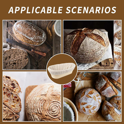 6 Packs Oval Banneton Cloth Liner for Bread Sourdough Proofing，10 inches，Natural Rattan Bread Proofing Cover for Banneton Basket Homemade Baking Dough（Basket Not Included）.