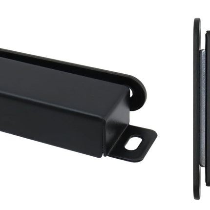 Magnetic Cabinet Door Catch 55 lbs Stainless Steel Magnets Closet Catches for Kitchen Bathroom Cupboard Wardrobe Drawer Latch 2.8" Length, Black -4pcs.