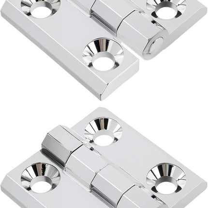 Butt Hinge Zinc Alloy Door Hinge Polished Chrom Silver Residential Bed Room Hinge for Doors Hardware 2.36" x 2.36" -2pcs.