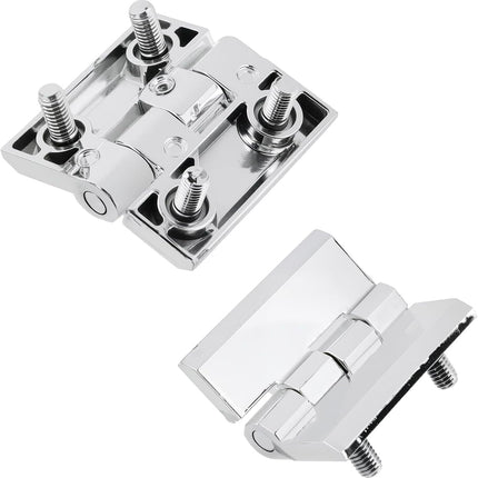 Cabinet Hinge Zinc Alloy Door Hinges with Screw Bolts Polished Chrom Silver Butt Hinge for Electrical Distribution Boxes 2" x 2" - 2pcs.