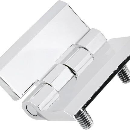 Cabinet Hinge Zinc Alloy Door Hinges with Screw Bolts Polished Chrom Silver Butt Hinge for Electrical Distribution Boxes 2" x 2" - 2pcs.