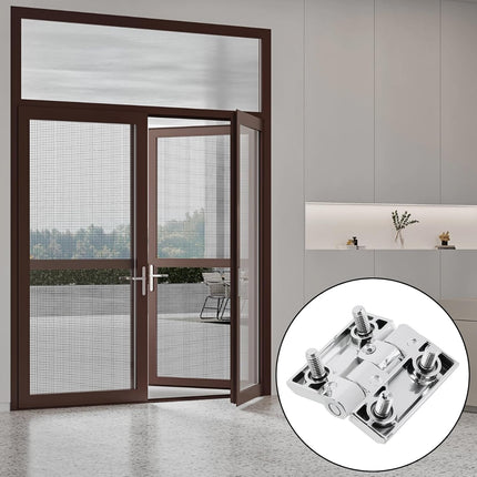 Cabinet Hinge Zinc Alloy Door Hinges with Screw Bolts Polished Chrom Silver Butt Hinge for Electrical Distribution Boxes 2" x 2" - 2pcs.